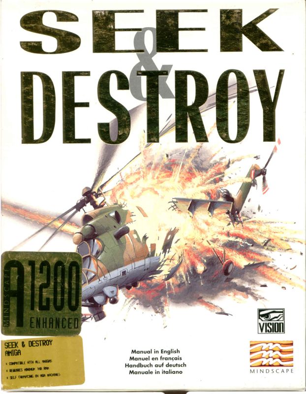 Seek & Destroy box art for Amiga CD32
